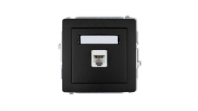 Deco Gniazda Telefoniczne Pojedyncze 1Xrj11, 4-Stykowy, Beznarzędziowe Czarny...