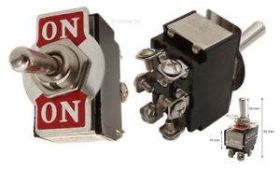 PRZEŁĄCZNIK DŹWIGNIOWY E-TEN1321 ON-OFF 2 POZYCJE 6 PINÓW 15A 250V