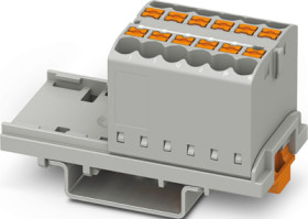 Distribution block, push-in connection, 0.14-2.5 mm², 22.5 A, 8 kV, gray, 1221415