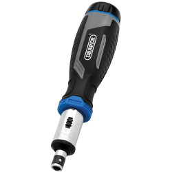 Draper 13440 Soft Grip Ratchet Screwdriver and Bit Set, 1/4&quot; (13 Piece)