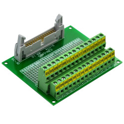 CZH-LABS IDC-30 Male Header Connector Breakout Board Module, IDC Pitch 0.1&quot;, Terminal Block Pitch 0.2&quot;
