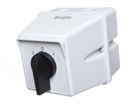 Wyłącznik krzywkowy 2-0-1 (dwa zero jeden) ŁK 63-73 63A IP44 w obudowie 926373 ELEKTROMET