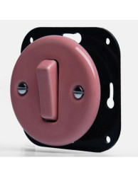 CERAMICZNY PRZYCISK DZWONKOWY PODTYNKOW KLAWISZOWY PASTELOWY ŁOSOSIOWY BEZ RAMKI 2PD01APŁ