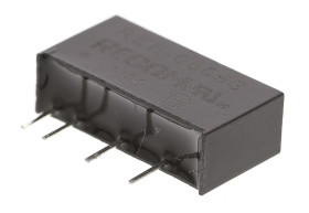 Przetwornica DC-DC, 1W, Uwe 4,5 → 5,5 V DC, Uwy 5V dc, Iwy 200mA, Recom