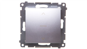 Simon 54 Premium Łącznik Żaluzjowy Trójpozycyjny 1-0-2, Szybkozłącza, Srebrny...