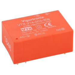 Vigortronix VTX-214-003-309 3W HIGH PERFORMANCE AC-DC CONVERTER 85-305V - 9V