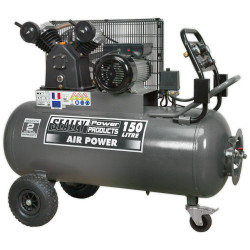 Sealey SAC3153B Compressor 150ltr Belt Drive 3hp with Front Control Panel
