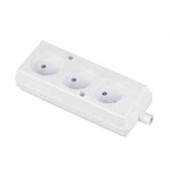 GN-360 gniazdo elektryczne przedłużacza bez uziemienia 3 polowe