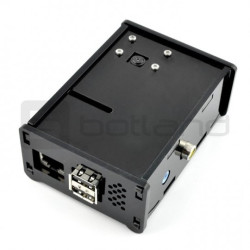Obudowa Raspberry Pi Model B z mocowaniem na kamerę - czarna