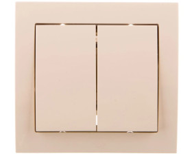 KIER Przycisk podwójny zwierny beżowy ŁP-17W/01