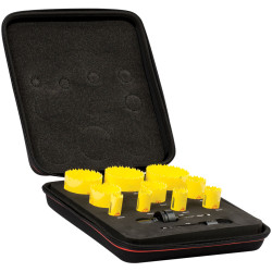 Starrett BF7009 KDC10021 Deep Cut Bi-Metal Deluxe Electricians Holesaw Kit 12 Pc