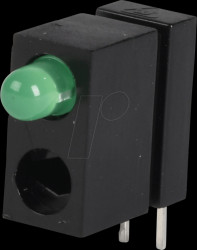 18010831 LED component, green, 3 mm, 20 mcd, 60°