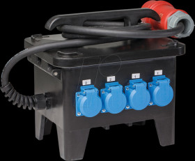 60554 M3 mobile CEE construction power distributor unit 32 A, 22 kW