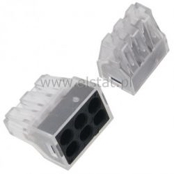 Złącza elektryczne typu Wago 6x2,5mm; czarna