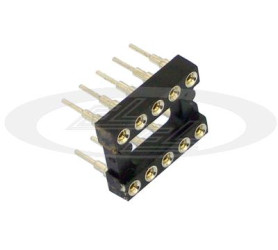podstawka DIL-10 pin precyzyjna złocona h=5,8mm