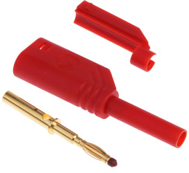Adapter z wtykiem bananowym Męski Połączenie lutowane typ Wtyk bananowy Czerwony 10A Hirschmann Test & Measurement