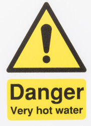 Tablica ostrzegawcza, kolor: Black, White, Yellow, materiał Poliester winylowy Ogólne niebezpieczeństwo