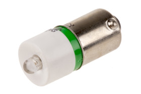 Lampka kontrolna Zielony 48V ac/dc BA9s LED średnica 10mm długość 24mm