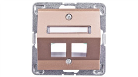 Impresja Obudowa Gniazda Komputerowego Podwójnego Skośna Złoty Metalik...