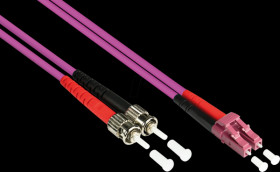 LW-820LT4 Duplex Jumper OM4 50/125µ LC/ST, 20m, violet