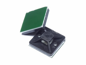 Uchwyt opaski 5mm z przylepcem 20x20mm, czarny, 100szt