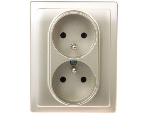 VENA Gniazdo podwójne z/u satyna 515036