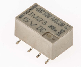 Przekaźnik sygnału, 5V dc, 2 A, DPDT, 2-polowy, montaż SMD, TE Connectivity IM