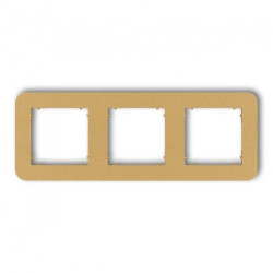 MINI Ramka uniwersalna potrójna zaokrąglona z tworzywa złoty 29MRTZ-3