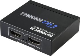 SpeaKa Professional SP-HDS-110 1+2 porty Splitter HDMI 3840 x 2160 px czarny
