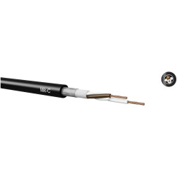 Kabeltronik 480202509-1 Mik-C Cable 2x0.25mm&#xB2; PE PVC Copper Braid
