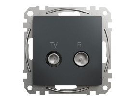 SEDNA DESIGN & ELEMENTS Gniazdo R/TV końcowe (4dB) czarny antracyt SDD114471R SCHNEIDER ELECTRIC