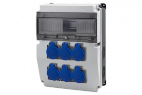 Rozdzielnica CAJA 12M BICOLOR - gniazda 6x230V /12 modułów/