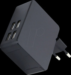 HNP36-4USB USB charger, 5 V, 7.2 A, 4x USB-A