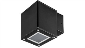 Oprawa Elewacyjna Blok-K-K-B 1Xgu10 Czarna Hermetyczna Ip44 Kinkiet / Na...