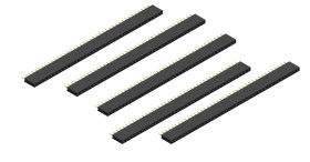 Opencircuit Female header 40 pin - 1.27mm - 5 stuks