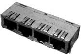Socket, RJ45, 8 pole, 8P8C, Cat 3, solder connection, through hole, 1734714-2