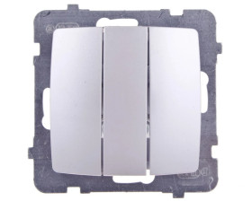 KARO Łącznik potrójny srebrny perłowy ŁP-13S/m/43