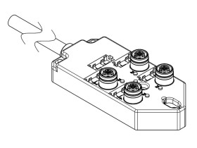 Skrzynka czujnika porty: 4 M12 kabel: 10m