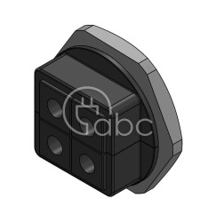 Dławnica kablowa dzielona KVT 63, na 4 moduły KT małe, czarna, 45115