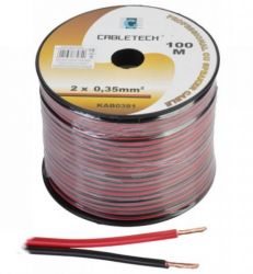 PRZEWOD 2*0.35MM CZARNO CZERWO