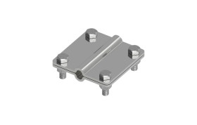 Złącze uniwersalne 2-elem. 80x80 drut8-drut8 stal nierdzewna 215.4 NI 21500405