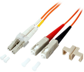 Duplex-jumper, LC to SC, 30 m, OM3, multimode 50/125 µm, O0320.30