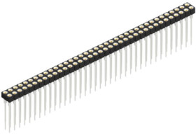 Socket header, 74 pole, pitch 2.54 mm, straight, 10042170