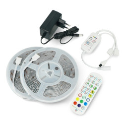 RGB LED Strip Light - BSD-D5X2 - pasek LED RGB - 2 x 5 m + sterownik WiFi + zasilacz