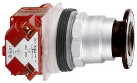 Napęd przycisku. O 30 zat. awar. z metal. ramką O 41mm-czarna -2 poz. 1 C/O 9001KR9BH13