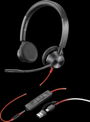 8X222AA Headset, Blackwire 3325, stereo, Teams, USB-C +3.5 MM