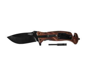 Nóż survivalowy składany 22cm 6w1 63-107