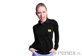 KOSZULKA POLO ESD 050 CZARNY ROZMIAR M (DŁUGI RĘKAW)