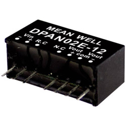 Mean Well DPAN02E-12 DC/DC converter 2W 2-output 83mA -40 to 90&#xB0;C insulated