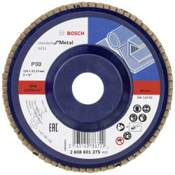 Bosch Accessories 2608601275 X431 Tarcza lamelkowa Średnica 125 mm Średnica otworu 22.33 mm Wielkość ziarna 60 stal 1 sz